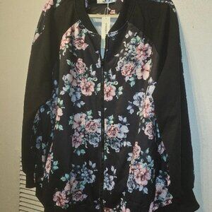 Floral Bomber Jacket – Lightweight Zip-Up